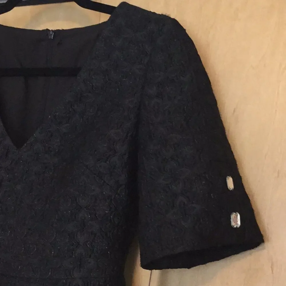 Badgley Mischka Jacquard Cocktail Dress - Picture 4 of 8